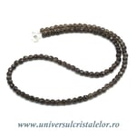 Colier cuart fumuriu rotund fatetat - 4,3 mm
