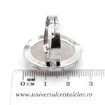 Inel cuart roz oval reglabil m5