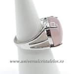 Inel cuart roz rotund reglabil m6