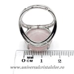 Inel cuart roz rotund reglabil m6