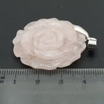 Pandantiv cuart roz floare