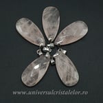 Pandantiv cuart roz lacrima fatetat