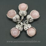 Pandantiv cuart roz sfera m2