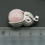 Pandantiv cuart roz sfera m2