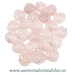 Pandantiv cuart roz inima cu snur si cutie