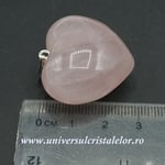 Pandantiv cuart roz inima