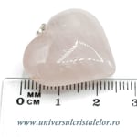 Pandantiv cuart roz inima