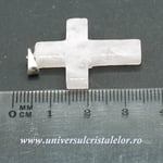 Pandantiv cuart roz cruciulita