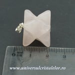 Pandantiv cuart roz merkaba