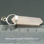 Pandantiv cuart roz dublu varf