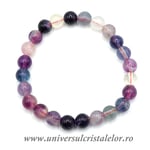 Bratara fluorina multicolora rotund - 8 mm