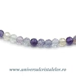 Colier fluorina rotund fatetat - 4mm