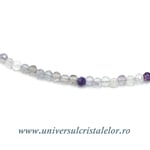 Colier fluorina rotund fatetat - 2,5mm