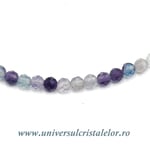 Colier fluorina rotund fatetat - 4,5mm