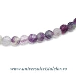 Colier fluorina rotund fatetat - 6 mm