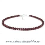 Bratara granat rotund fatetat -3 mm