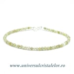 Bratara granat verde rotund fatetat - 2,7mm