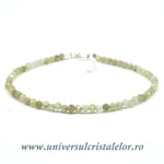 Bratara granat verde rotund fatetat -3 mm