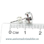 Cercei granat fatetat oval