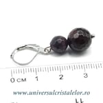 Cercei granat rotund fatetat-10mm m03