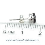 Cercei granat fatetat rotund