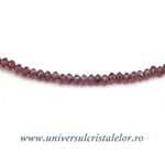 Colier granat rotund fatetat - 2,2mm