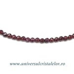 Colier granat rotund fatetat - 3 mm