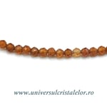 Colier granat hessonit rotund fatetat - 3 mm