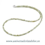 Colier granat verde rotund fatetat - 3 mm