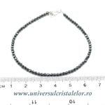 Bratara hematit fatetat rotund - 2,3 mm