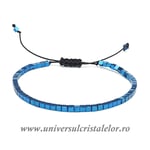 Bratara hematit albastru cub 2.5 mm