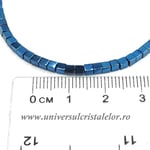 Bratara hematit albastru cub 2.5 mm