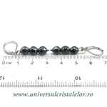 Cercei hematit rotund fatetat- 6 mm