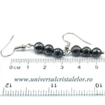 Cercei hematit rotund fatetat- 6 mm