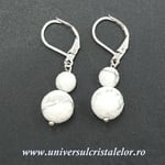 Cercei howlit alb rotund-10mm m03