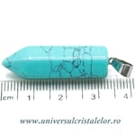 Pandantiv howlit albastru varf slefuit