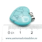 Pandantiv howlit albastru inima