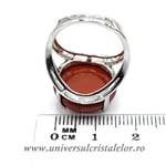 Inel jasp rosu rotund reglabil m6
