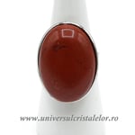 Inel jasp rosu oval reglabil m5