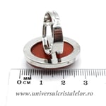 Inel jasp rosu oval reglabil m5