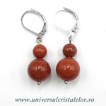 Cercei jasp rosu rotund-10mm m03