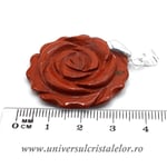 Pandantiv jasp rosu floare