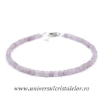 Bratara kunzit cub fatetat - 3,7 mm