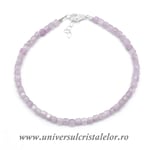 Bratara kunzit cub fatetat - 3,7 mm