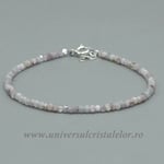 Bratara kunzit rotund fatetat 3 mm