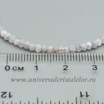 Bratara kunzit rotund fatetat 3 mm