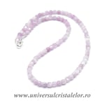 Colier kunzit cub fatetat - 5 mm