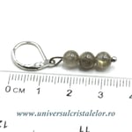 Cercei labradorit rotund - 5 mm