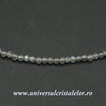 Colier labradorit rotund fatetat - 2.4 mm