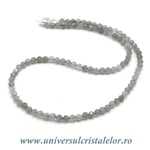 Colier labradorit rotund fatetat - 4,6 mm